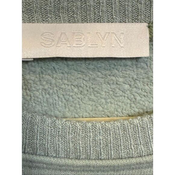 Sablyn Women's Crew Neck Oversized Short Sleeve Chandler Sweatshirt Green Large - Picture 7 of 8